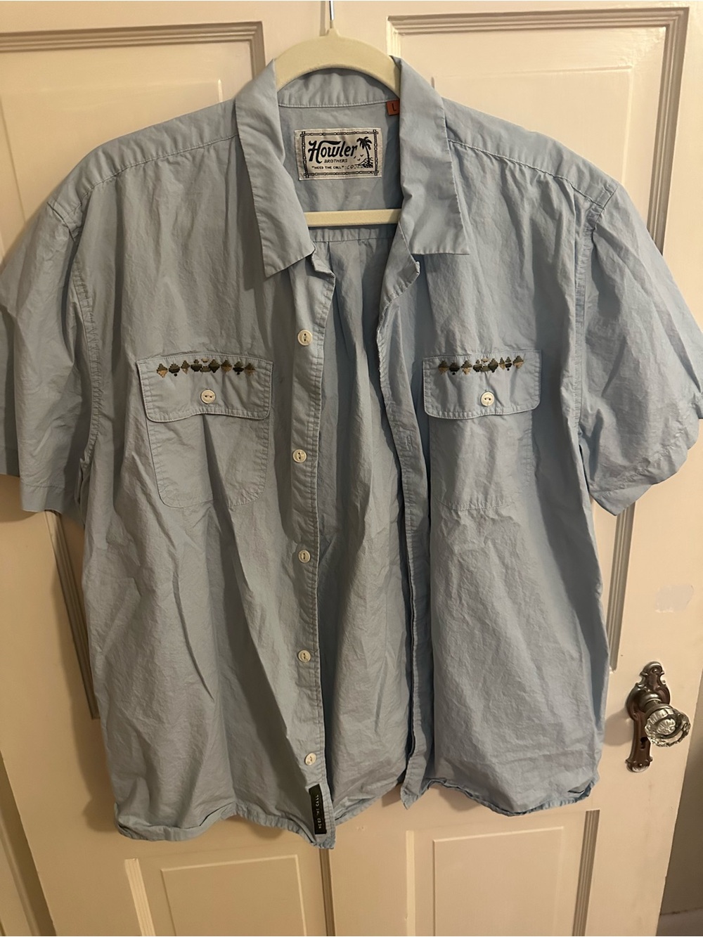 Howler Brothers Blue Short Sleeve - Size Large